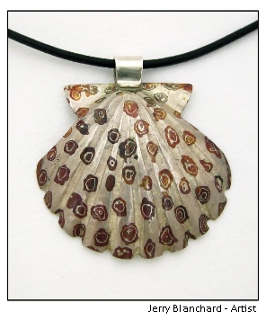 Mokume gane shell - Artist: Jerry Blanchard