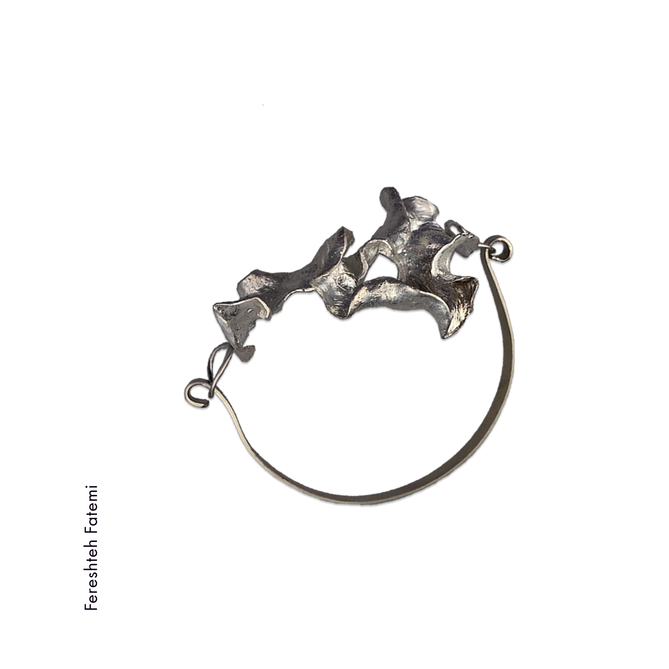 sterling silver organic form bracelet by Fereshteh Fatemi