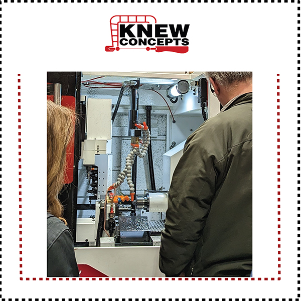CNC machine being run by designer Brian Meek of Knew Concepts