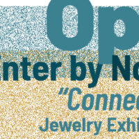 graphic text and 2 background color textures for the MBMAG and ZFolio Connections Jewelry Exhibit + Sale Call for Artists