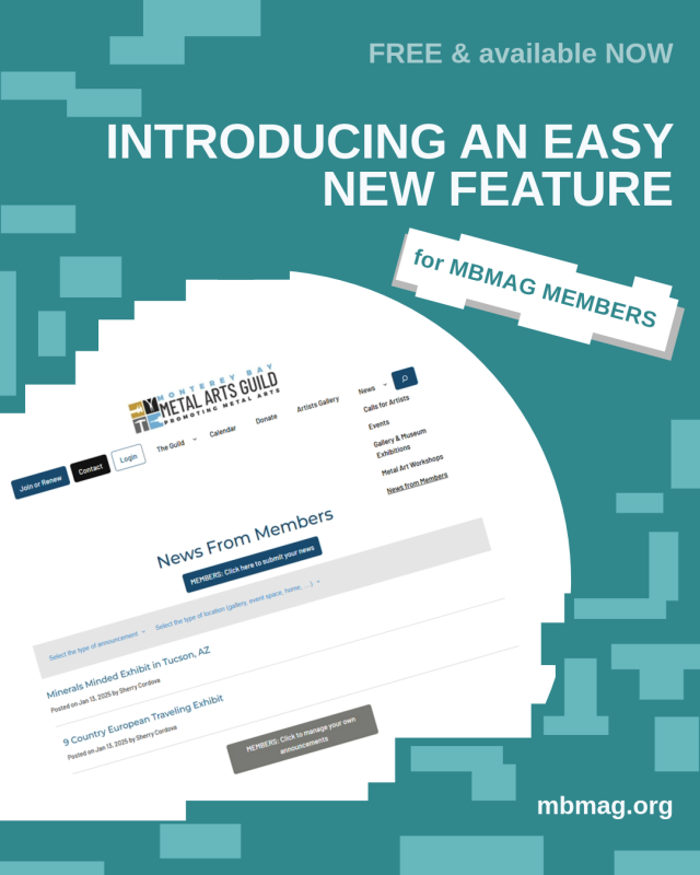 FREE and available NOW. Introducing an easy new feature for MBMAG members. A screenshot of the "News from Members" page is amongst a field of turquoise blocks