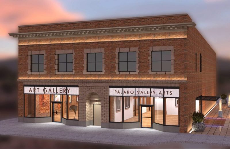 Pajaro Valley Arts association - photo of the Porter Building in downtown Watsonville, California